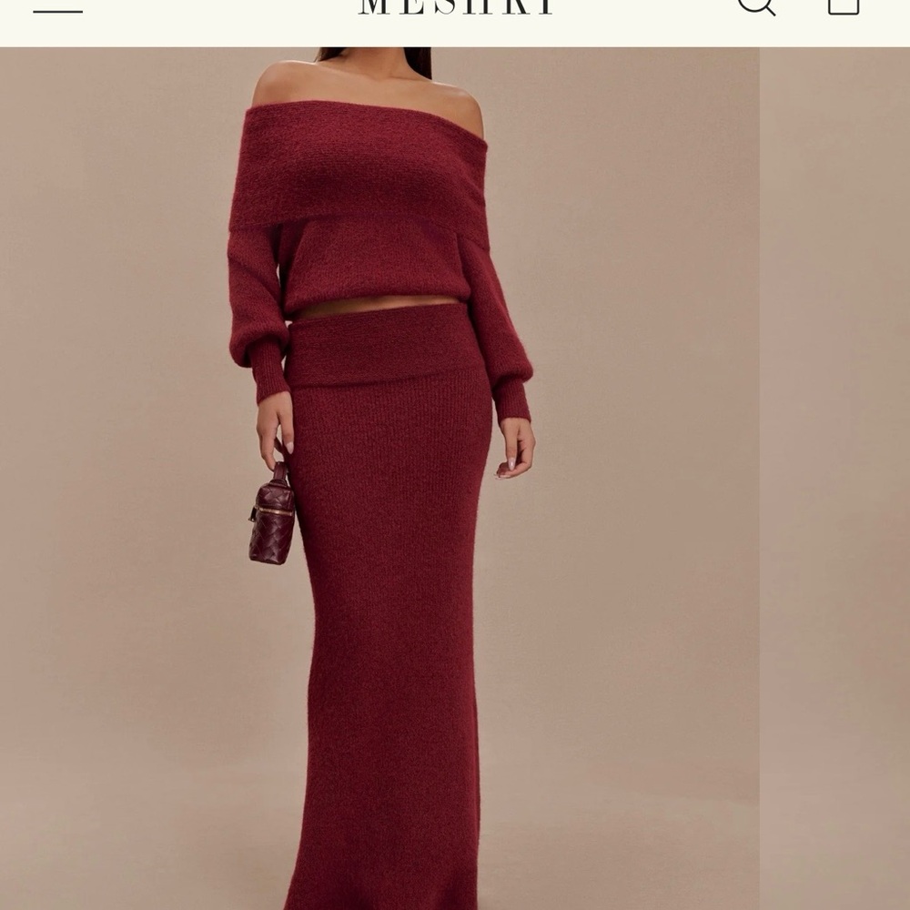 Meshki knit maxi skirt